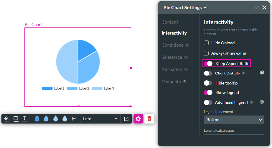 Keep Aspect Ratio toggle switch enabled