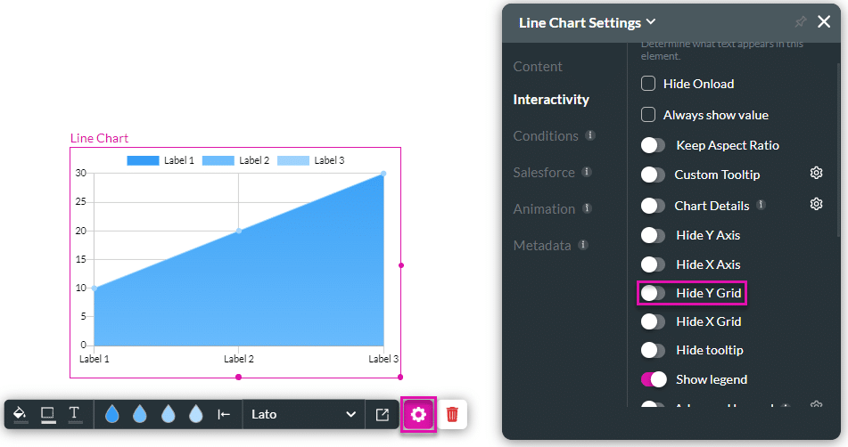 Hide Y Grid toggle switch disabled