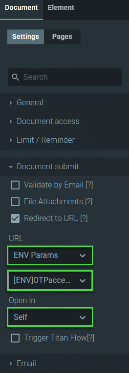 Environment option