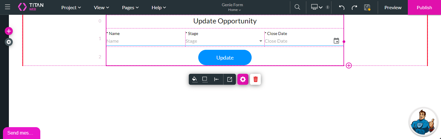Form added to builder
