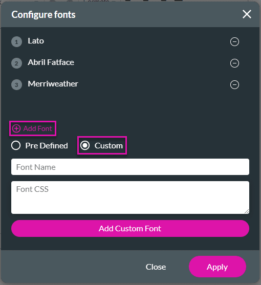 Custom font radio button
