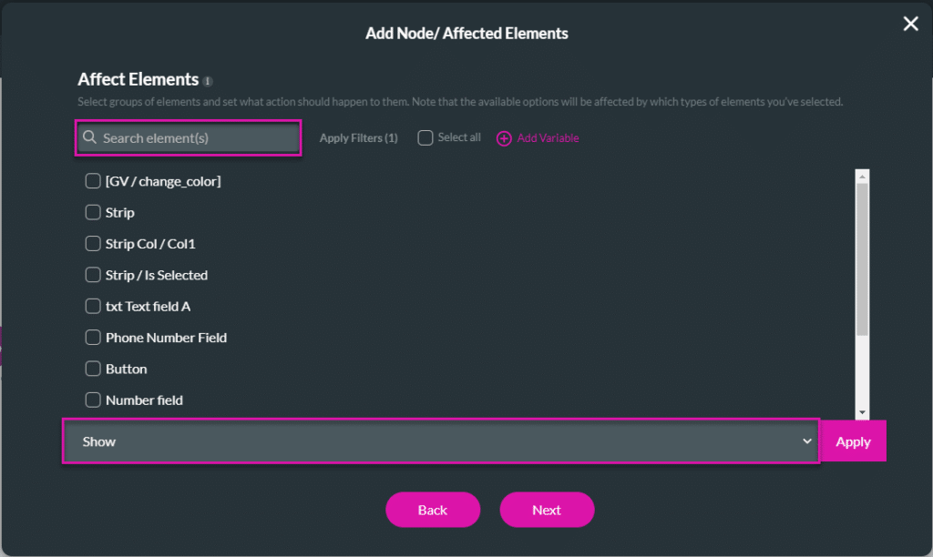 Drop-down list