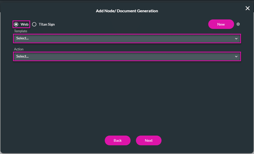 Add Node/Document Generation > Web