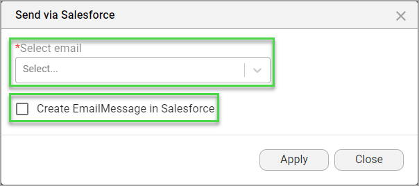 Send via Salesforce