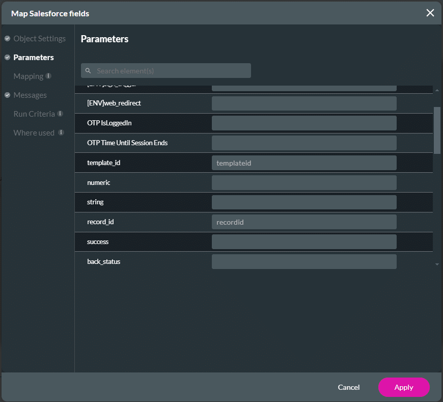 Parameters