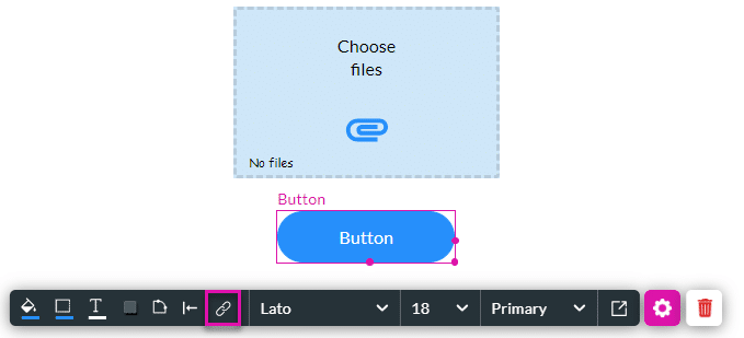 On Click Action icon