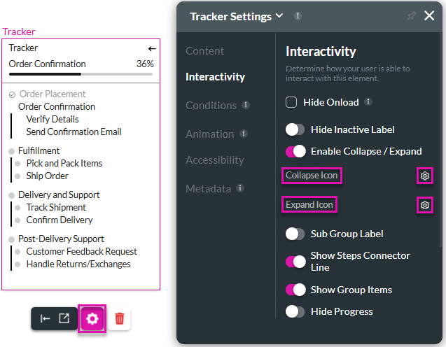 Customize Collapse and Expand icons