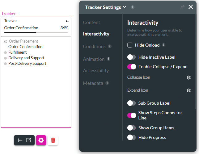 Show Group Items toggle switch disabled