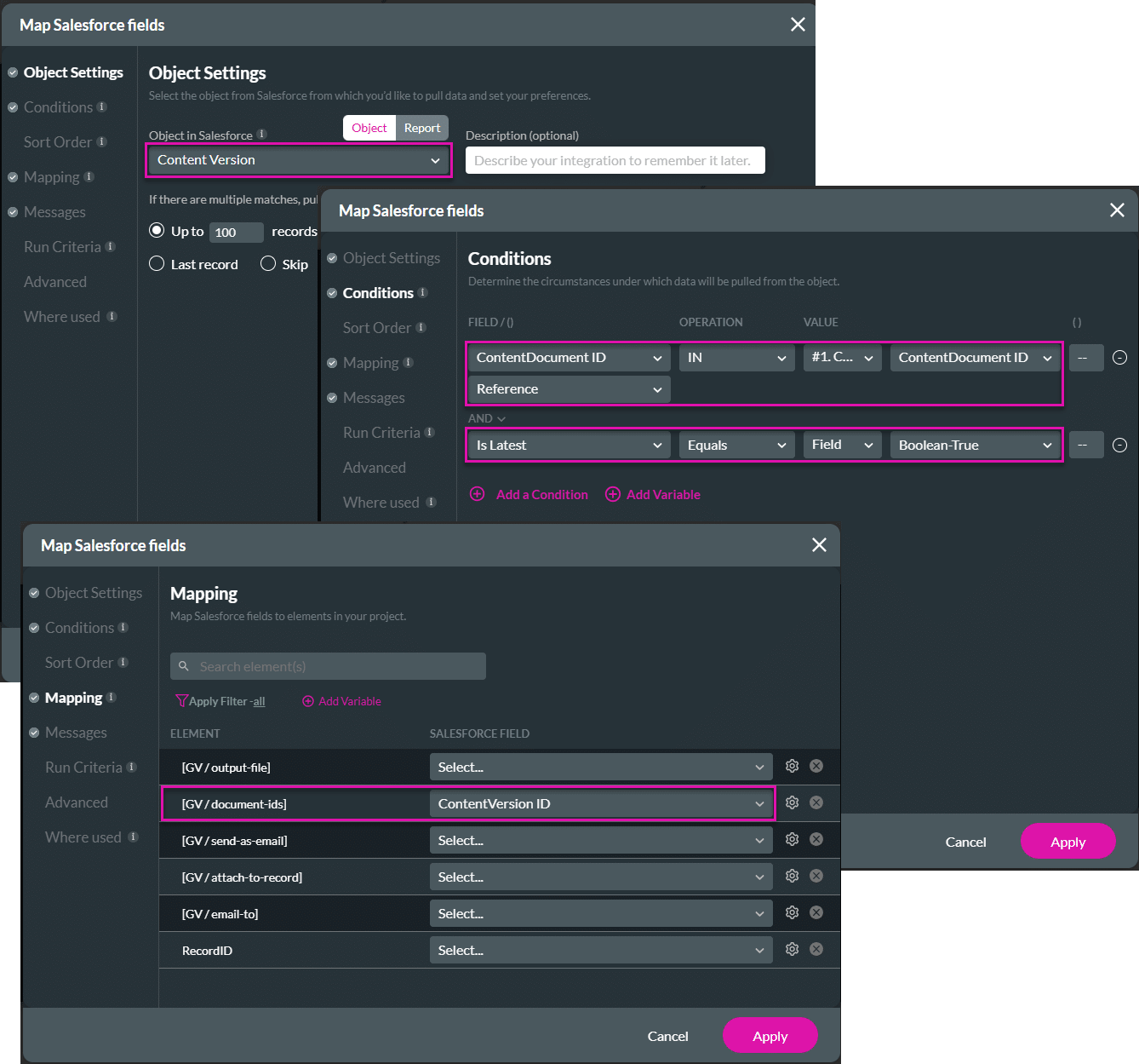 Salesforce Get Action - child