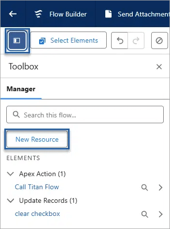 New Resource button