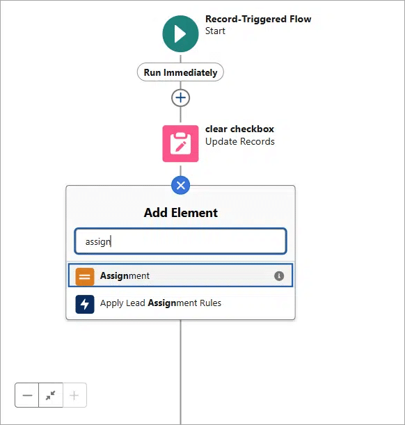 Assignment element