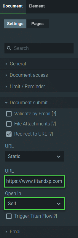 Static URL option